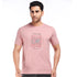 Printed Round Neck Tee in Pink