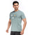 Printed Round Neck Tee in Powder Blue