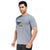 Printed Round Neck Tee in Light Grey