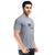 Printed Round Neck Tee in Light Grey