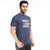 Printed Round Neck Tee in Blue
