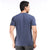Printed Round Neck Tee in Blue