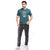 Printed Round Neck Tee in Bottle Green