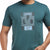 Printed Round Neck Tee in Bottle Green