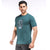 Printed Round Neck Tee in Bottle Green