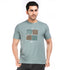 Printed Round Neck Tee in Sky Blue