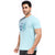 Printed Round Neck Tee in Light Blue