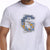 Printed Round Neck Tee in White