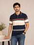 Men`s Blue Stripped Polo