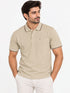 Waffle Knit Beige Polo