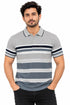 Cotton Stripped Blue Polo