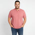 Basic Plus Size Polo Tee in Pink