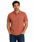 Structured Cotton Polo In Rust