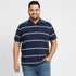 Stripped Polo T-shirt in Navy
