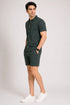 Olive Co-Ord Set With Shirt & Shorts