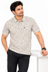 Printed Polo In Beige