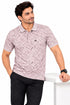 Printed Polo In Mauve