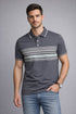 Stripped Polo in Grey