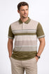 Brown And Beige Stripped Polo