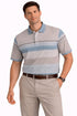 Blue And Grey Stripped Polo