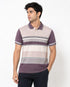 Purple And Pink Stripped Polo