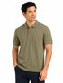 Structured Polo in Olive