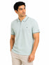Zipped Designer Pastel Blue Polo