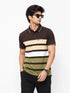 Stripped Polo In Brown