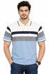 Matty Stripped Blue Polo
