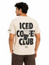 Oversized Cafe Printed In Off White Tee