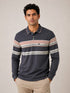Full Sleeve Grey Stripped Polo