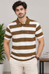 Men`s 50-50 Stripper In Brown & White