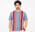 Vertical Stripped Polo In Blue & Red