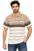 Classic Stripped Polo In Brown